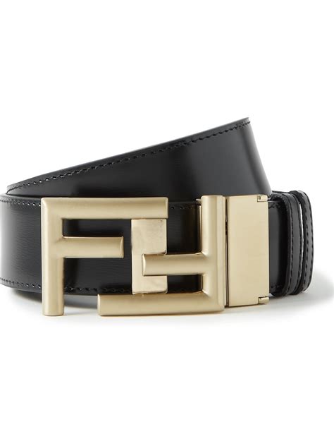 fendi leather logo belt